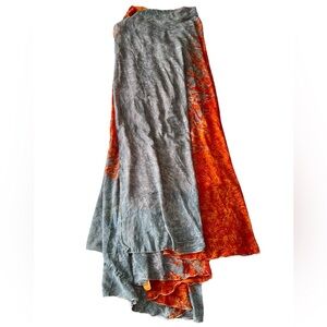 Double Sided Gray and Orange Women's Skirt